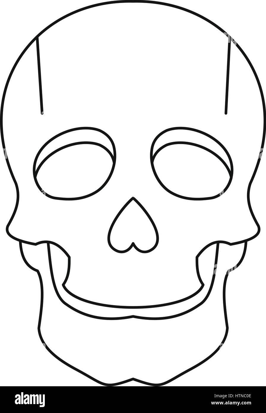Singer mask icon. Outline illustration of singer mask vector icon for ...