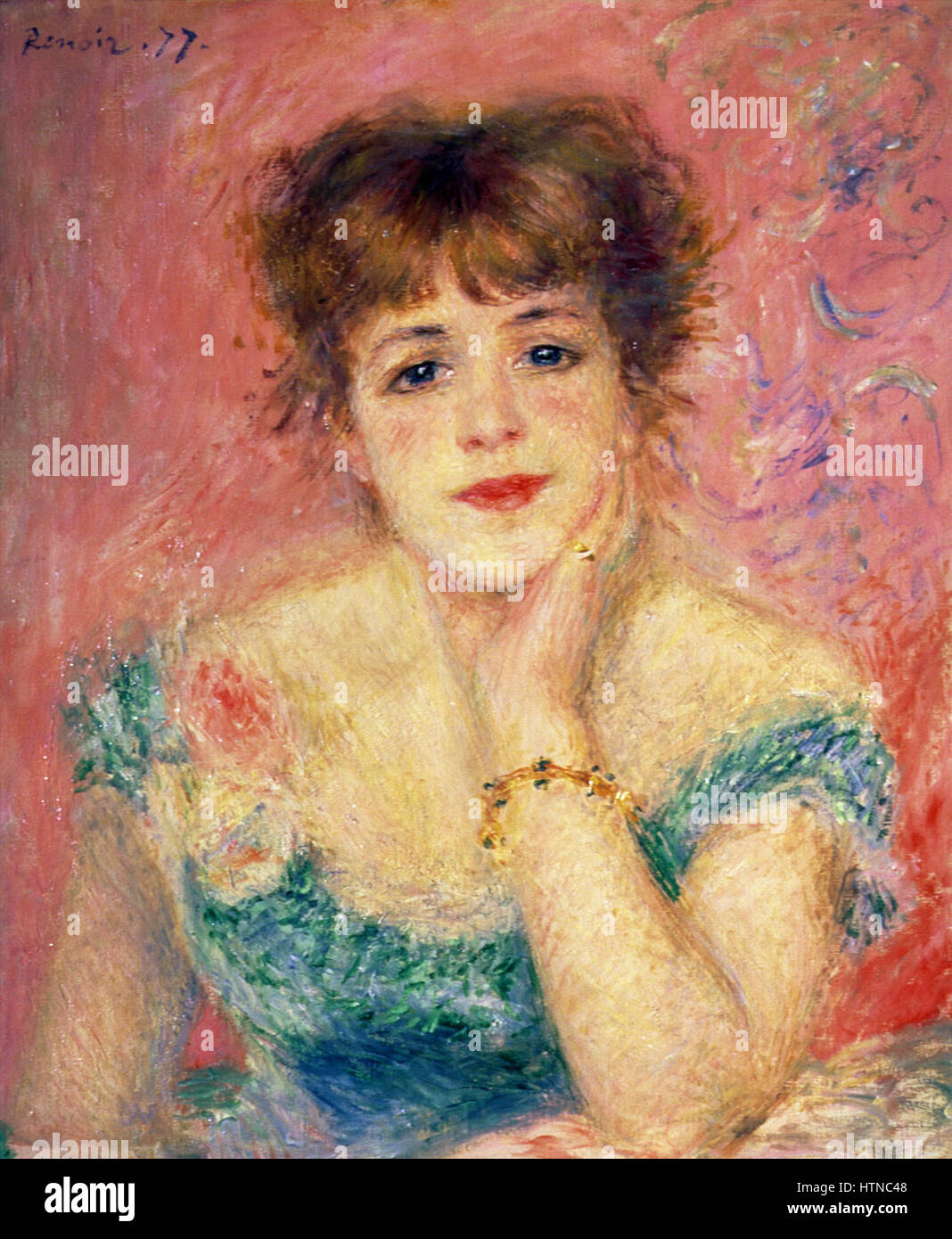 Pierre-Auguste Renoir - Portrait de l'actrice Jeanne Samary Stock