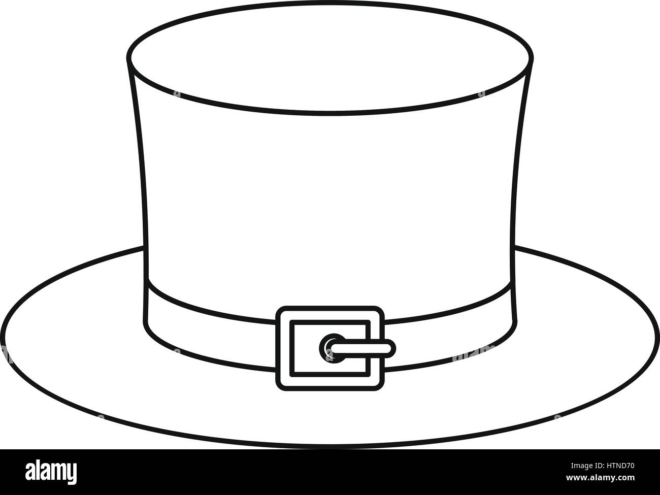 Leprechaun hat icon. Outline illustration of leprechaun hat vector icon for web Stock Vector