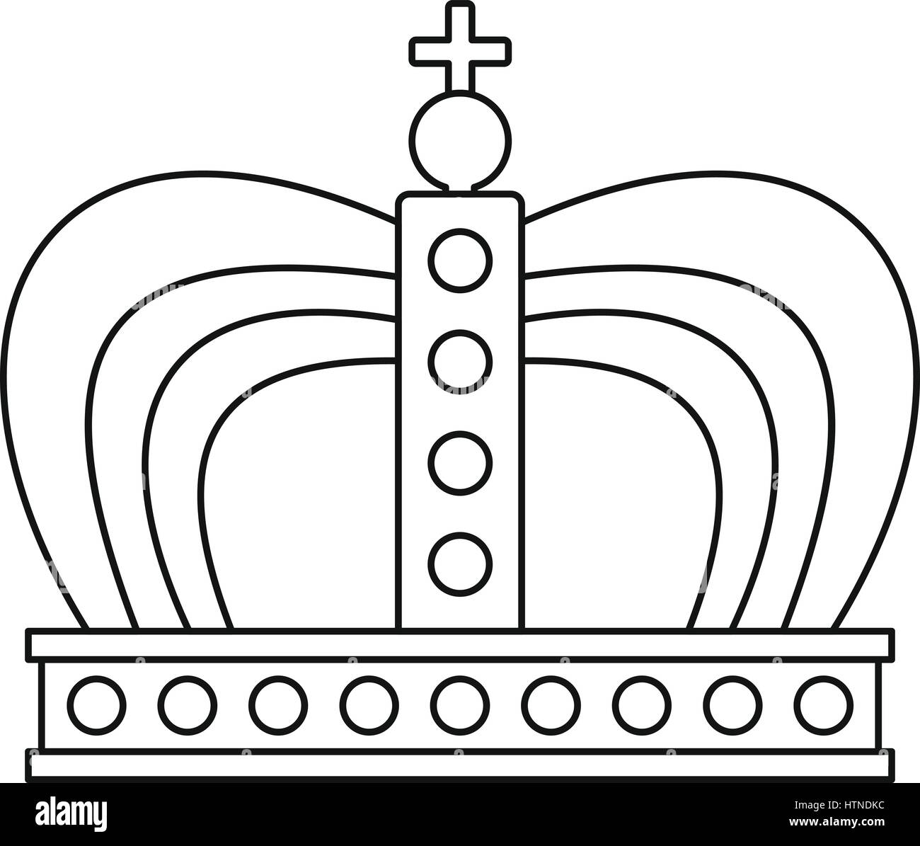 Monarchy crown icon. Outline illustration of monarchy crown vector icon ...