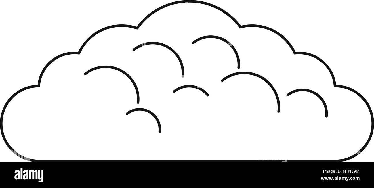 Curly cloud icon outline illustration hi-res stock photography and ...