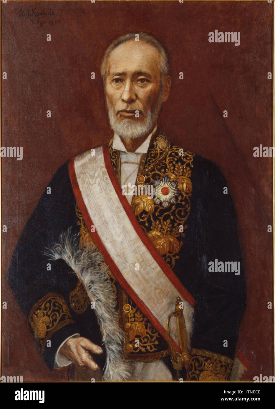 Kuroda Seiki Portrait of Terajima Munenori Google Art Project Stock