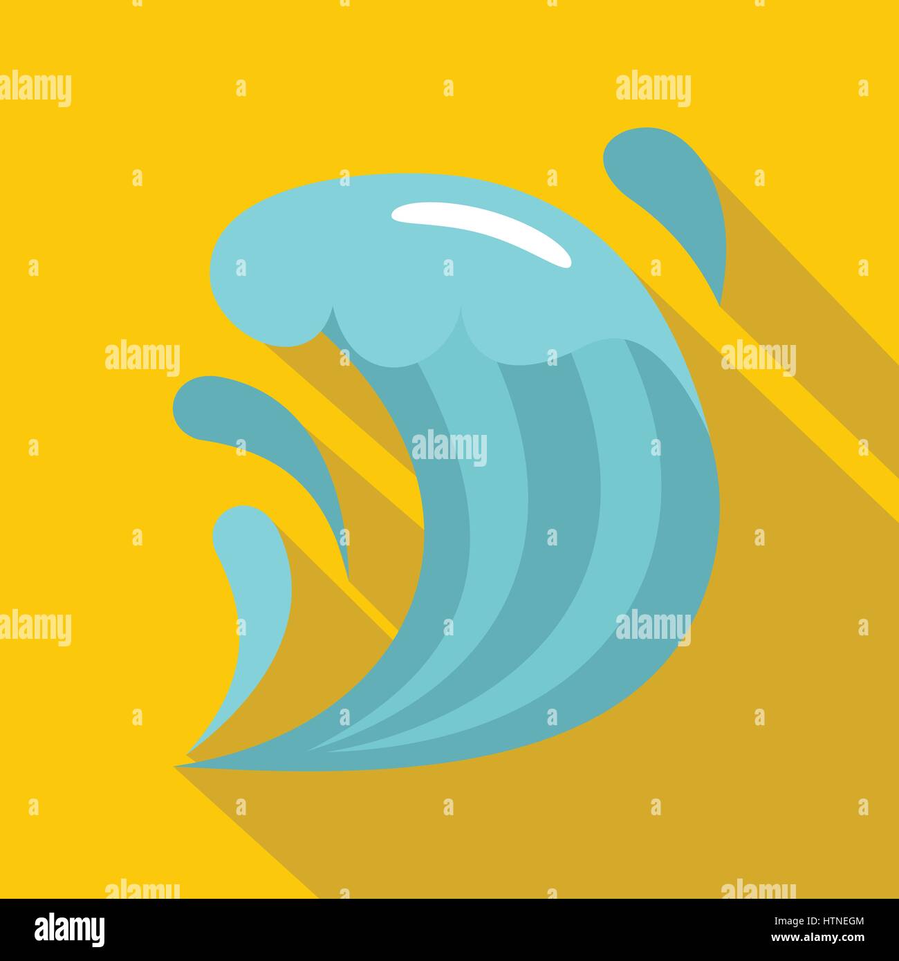 Wave icon. Flat illustration of wave vector icon for web Stock Vector ...