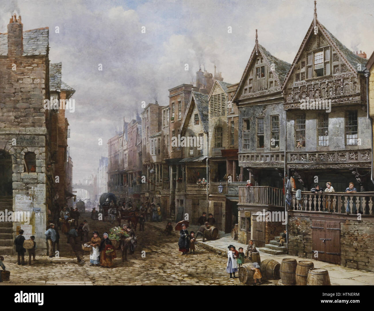 Louise Rayner Chester Watergate Street looking east Stock Photo Alamy