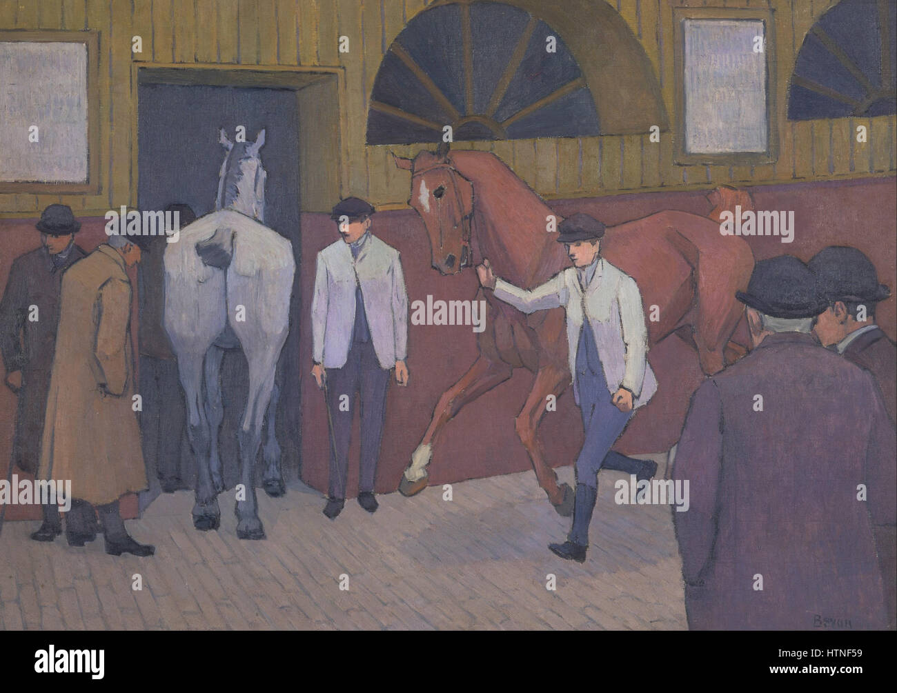 Robert Polhill Bevan - The Horse Mart - Google Art Project Stock Photo