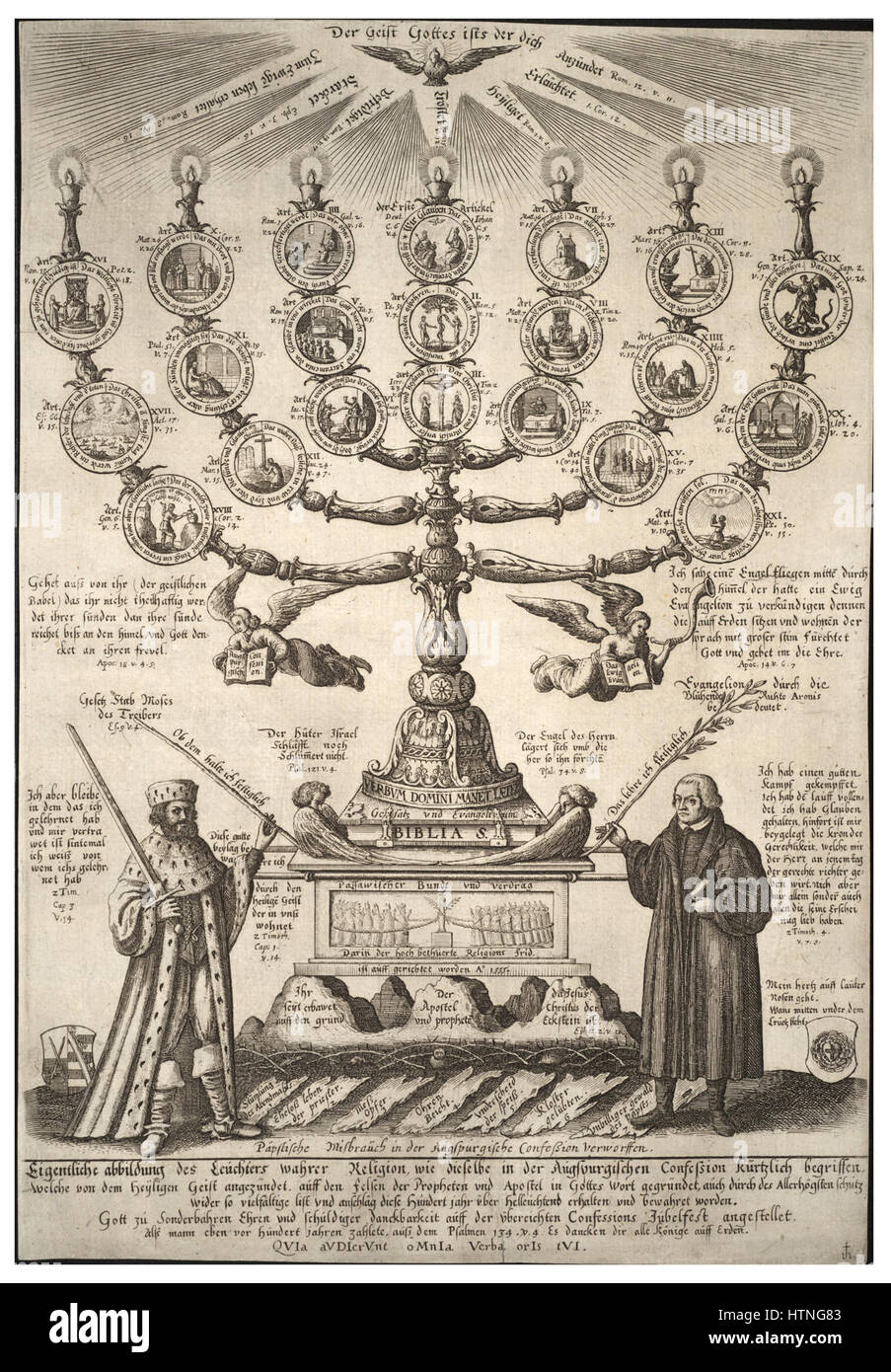 Wenceslas Hollar - The Augsburg Confession (State 2) Stock Photo