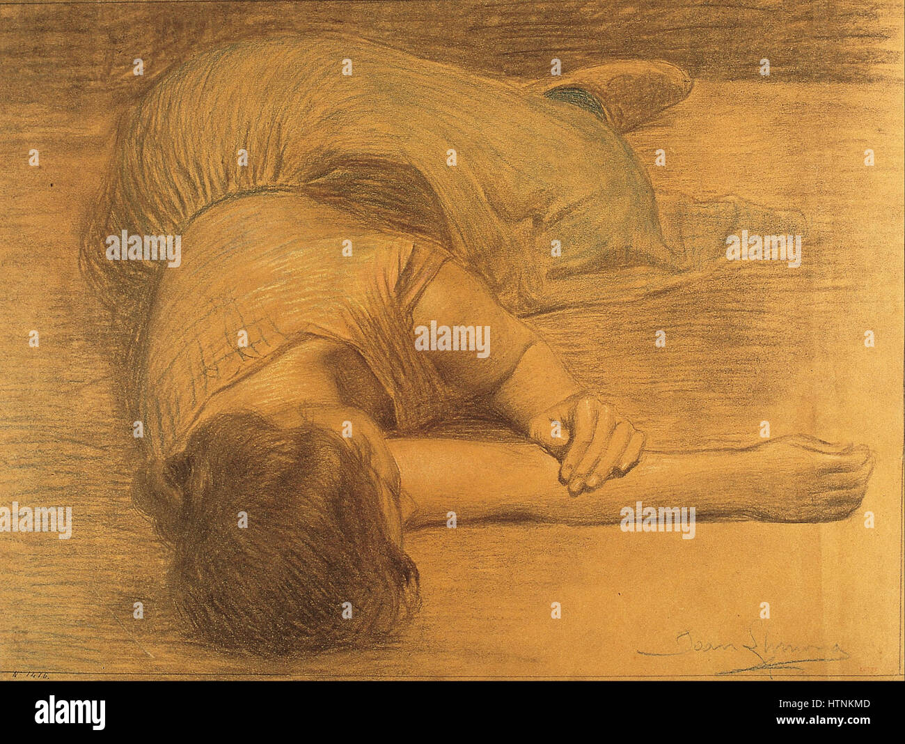 Joan Llimona - Woman Lying Down - Google Art Project Stock Photo