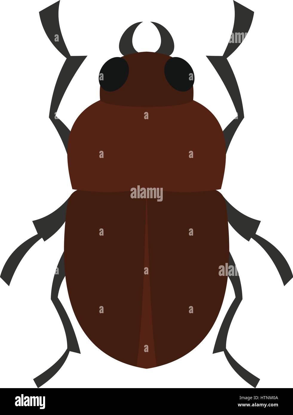 Bug icon in flat style isolated on white background vector illustration ...
