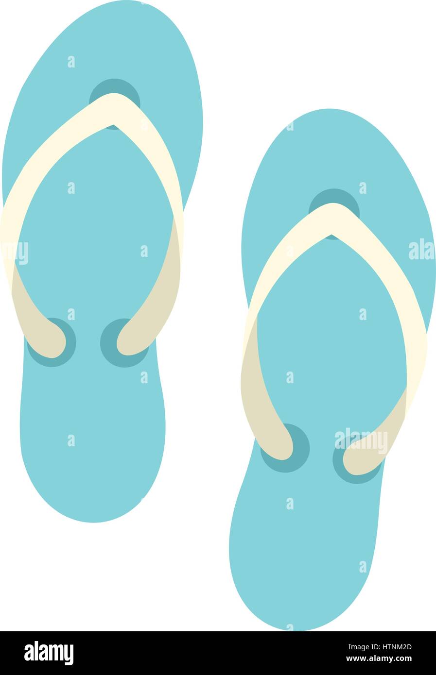 Flip flop sandals icon in flat style isolated on white background ...