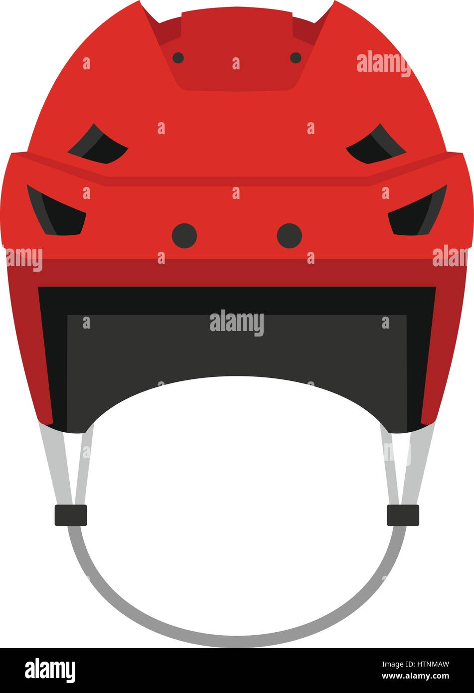 Hockey helmet icon in flat style isolated on white background vector