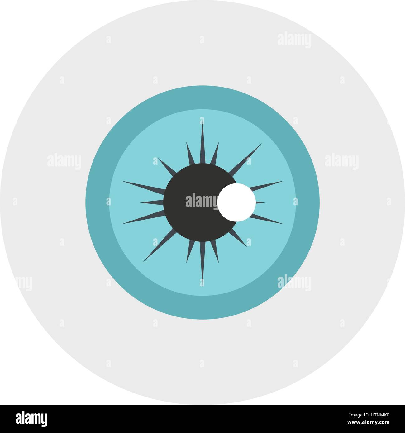 Eye icon in flat style isolated on white background vector illustration ...