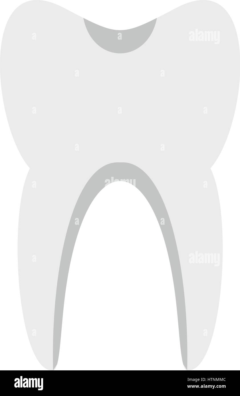Tooth icon in flat style isolated on white background vector ...