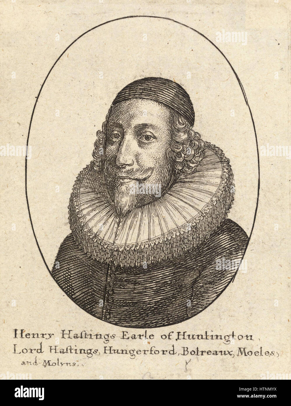 Wenceslas Hollar - Earl of Huntingdon Stock Photo