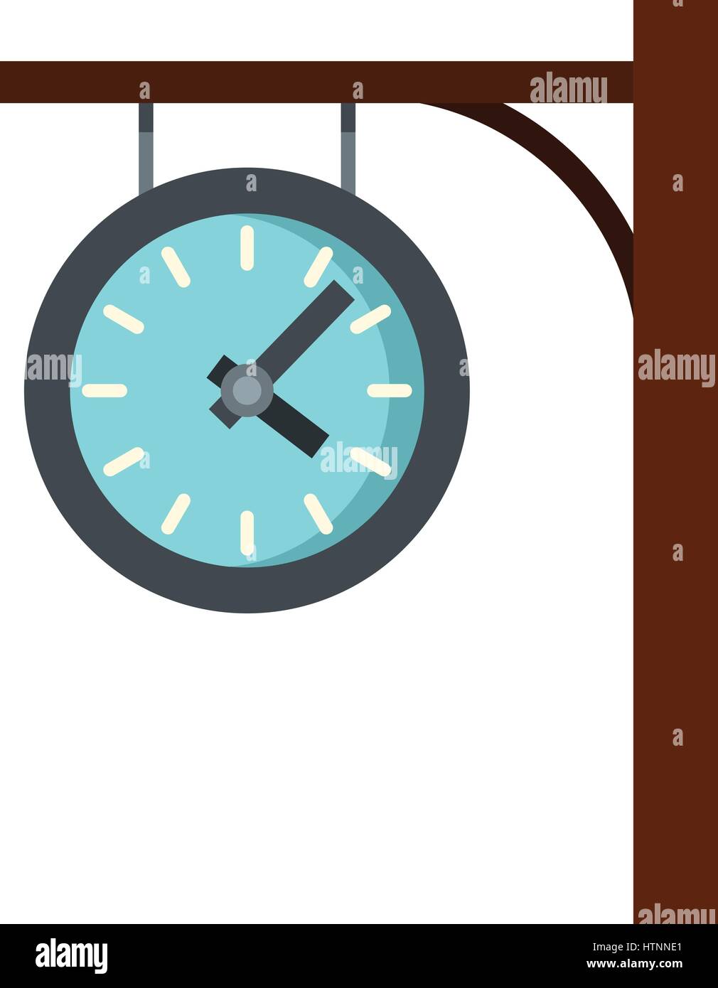 Station clock icon, flat style Stock Vector Image & Art - Alamy