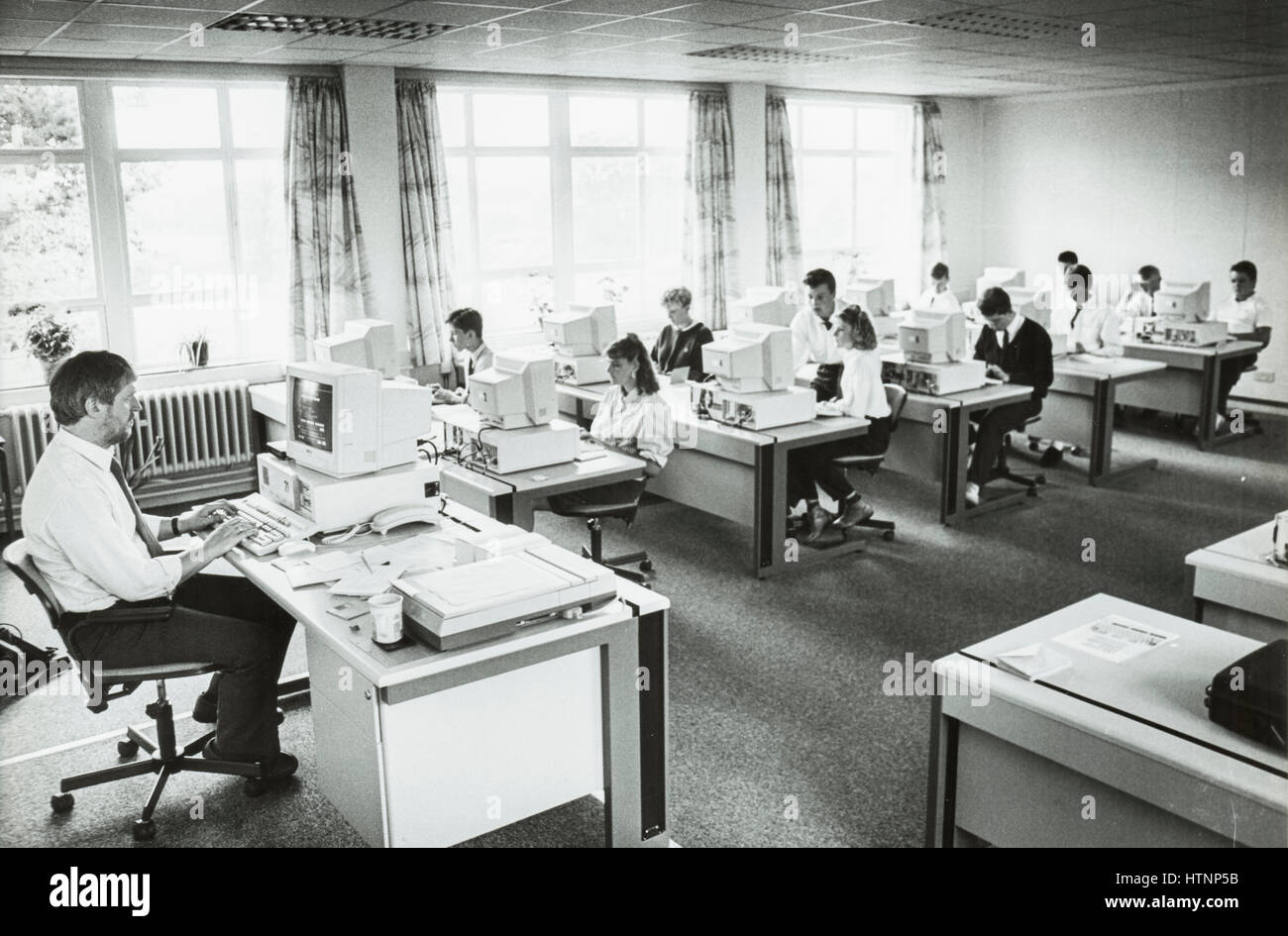 Archive image - Classrooms at Uckfield Comprehensive School photographed in the early 1980s. The school was later renamed Uckfield Community College. Stock Photo
