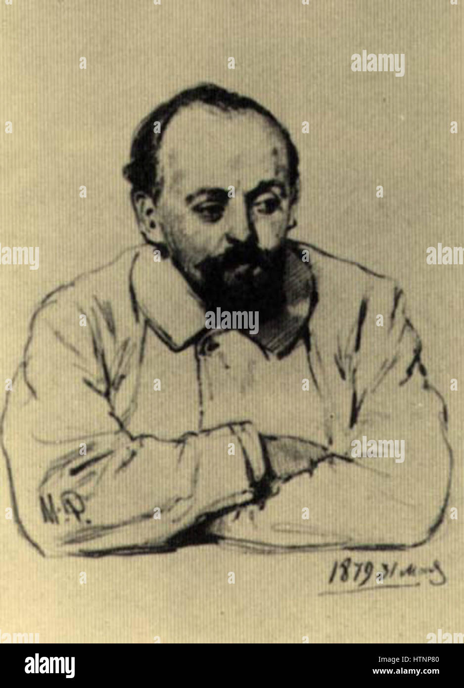 Savva Mamontov by I.Repin (1879) 2 Stock Photo