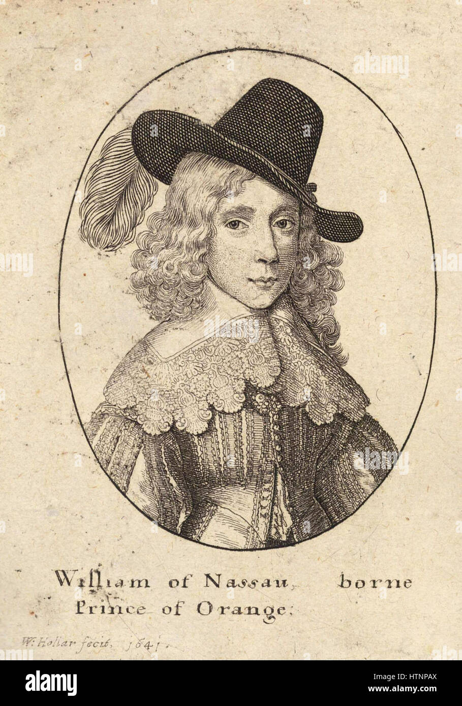 Wenceslas Hollar - William of Orange (State 2) Stock Photo