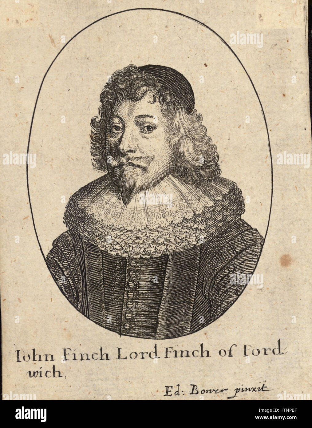 Wenceslas Hollar - Lord Finch Stock Photo