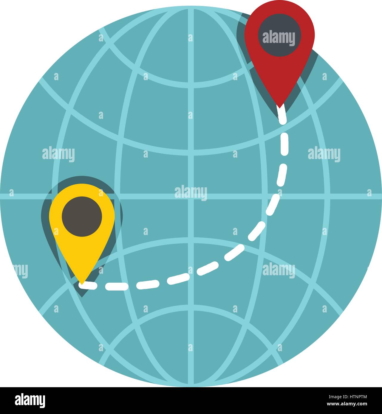 Globe icon, flat style Stock Vector Image & Art - Alamy