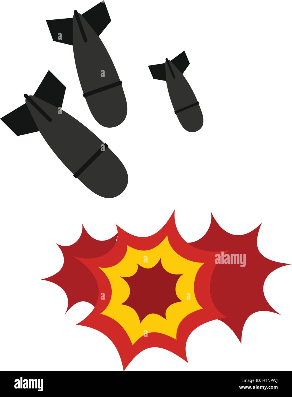 Bomb icon, flat style Stock Vector Image & Art - Alamy