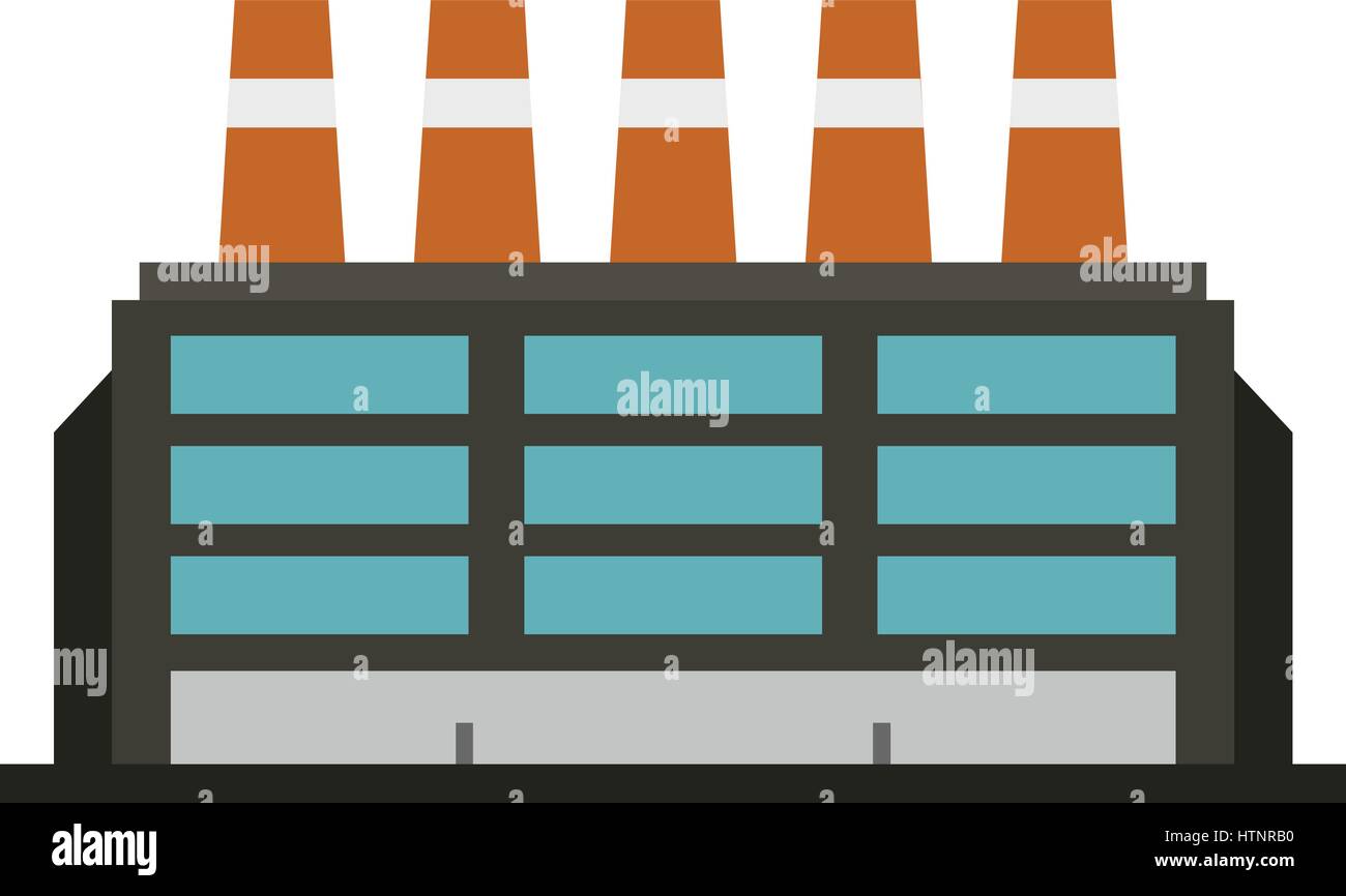 Factory building icon, flat style Stock Vector Image & Art - Alamy