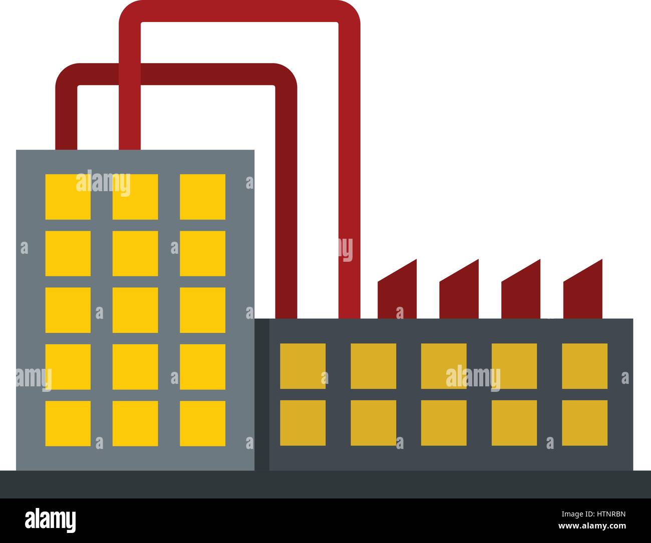 Power plant icon, flat style Stock Vector Image & Art - Alamy