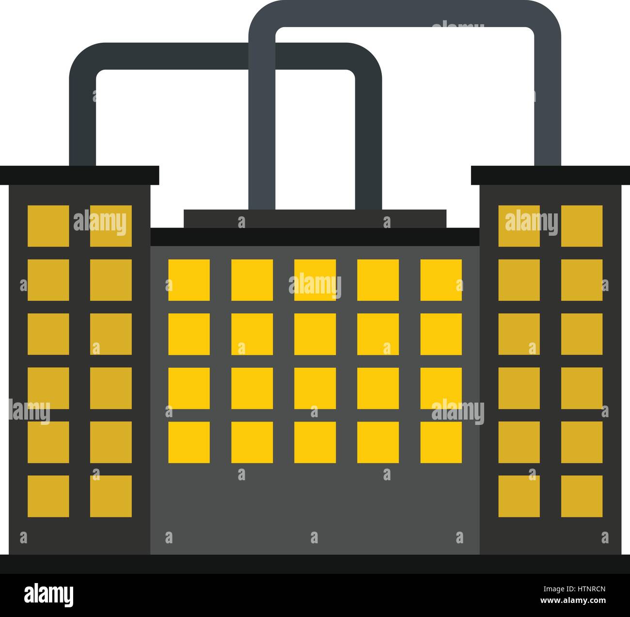 Manufacturing factory building icon, flat style Stock Vector Image ...