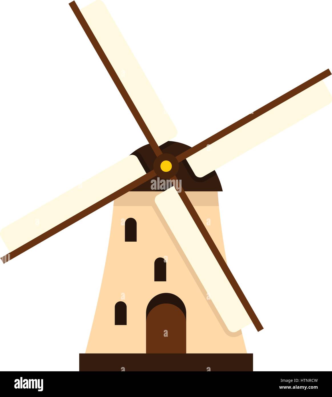 Windmill icon, flat style Stock Vector Image & Art - Alamy