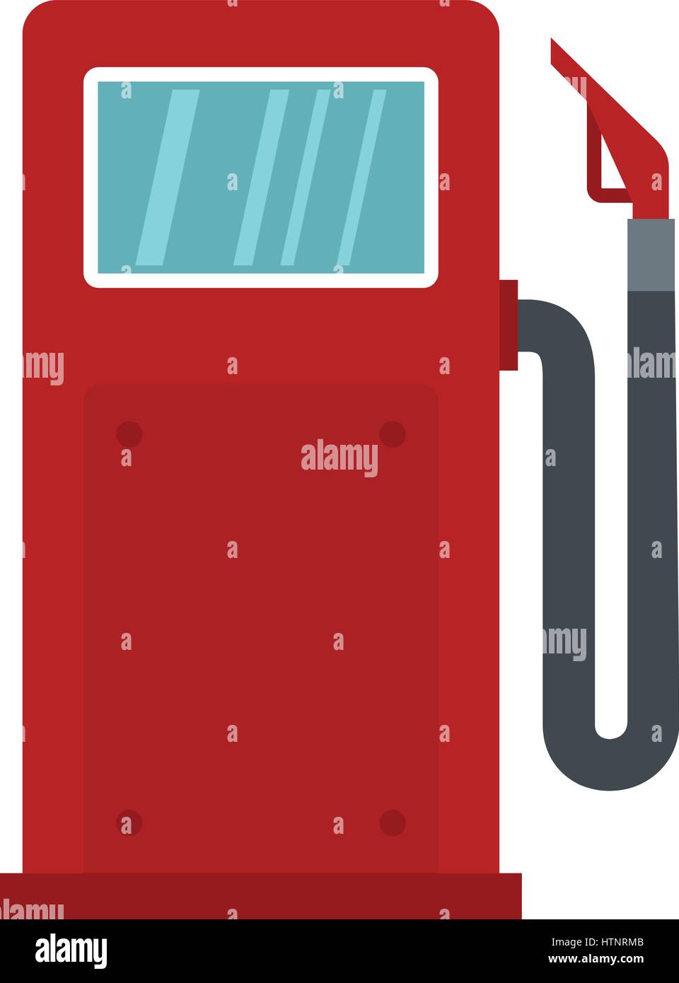 Red gasoline pump icon, flat style Stock Vector Image & Art - Alamy