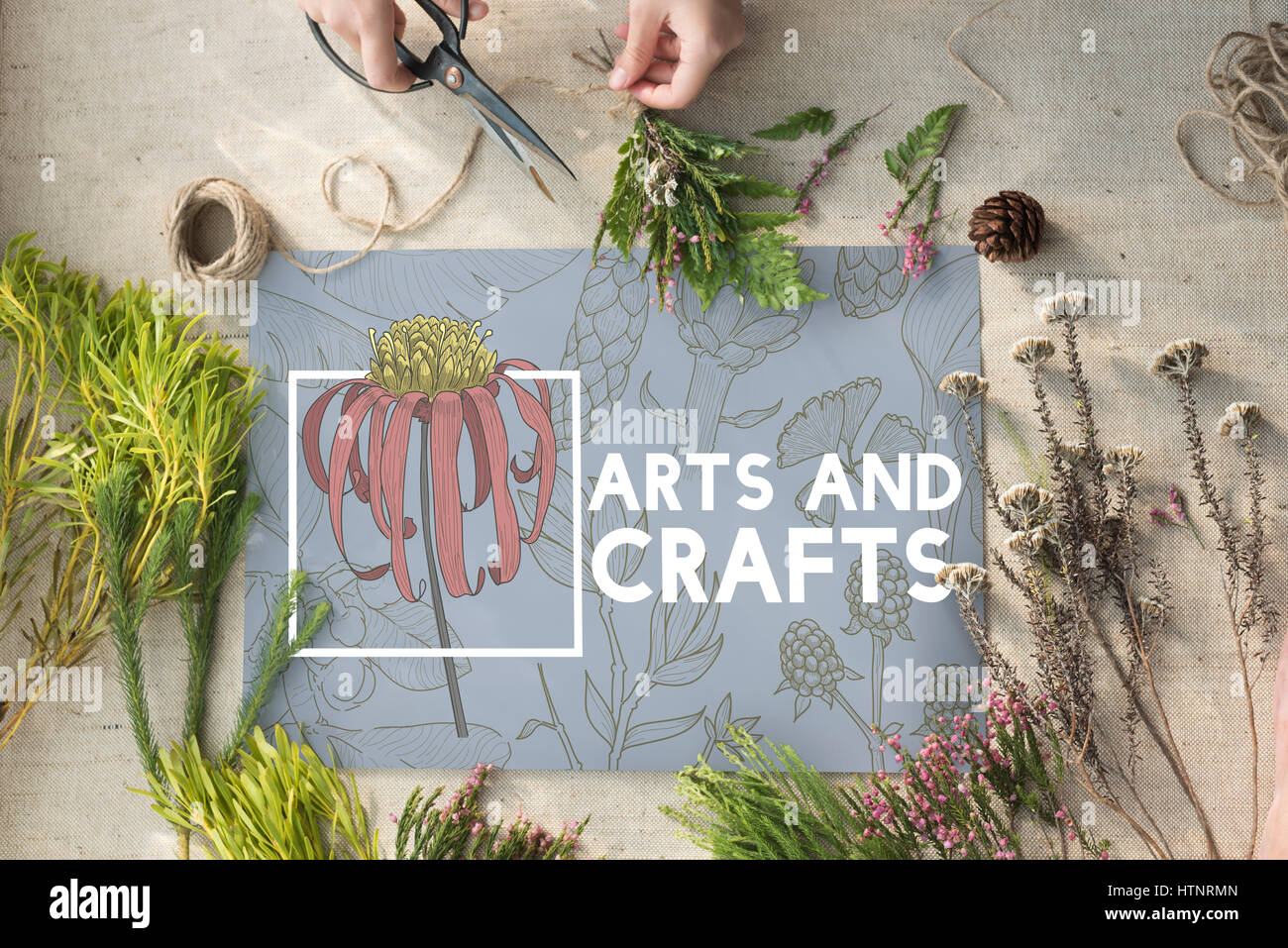 Arts and crafts floral flowers hi-res stock photography and images - Alamy
