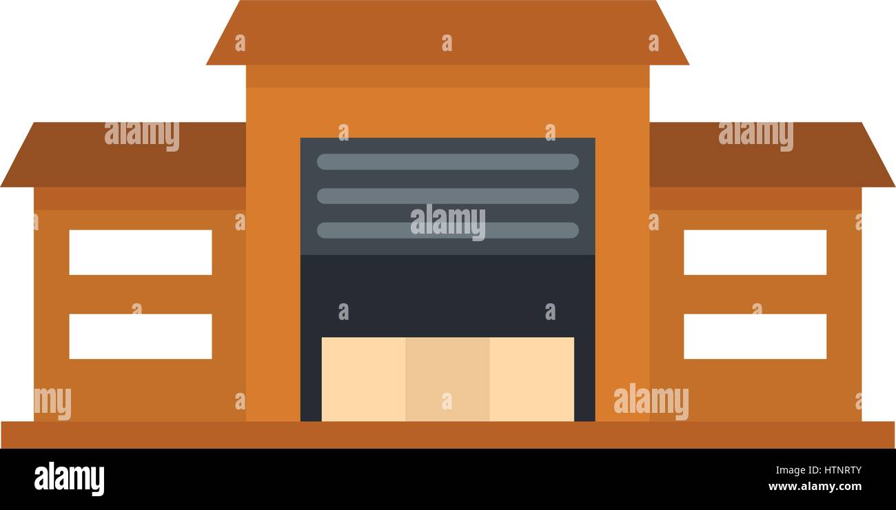 Warehouse icon, flat style Stock Vector Image & Art - Alamy