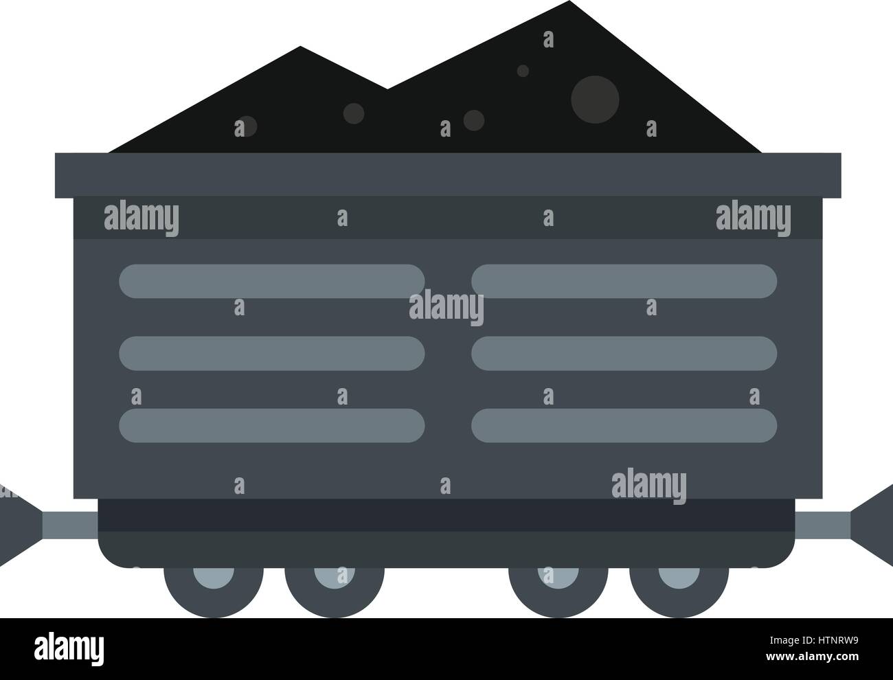 Train waggon with coal icon, flat style Stock Vector Image & Art - Alamy