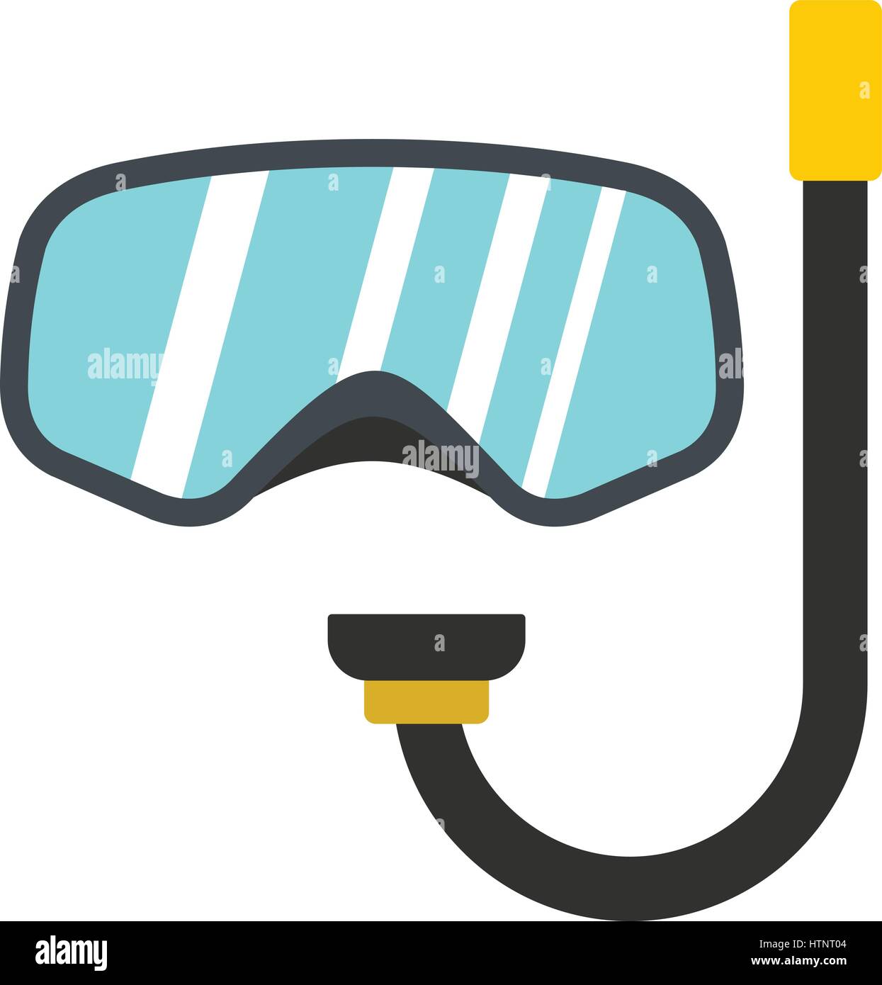 Goggles and tube for diving icon, flat style Stock Vector Image & Art -  Alamy