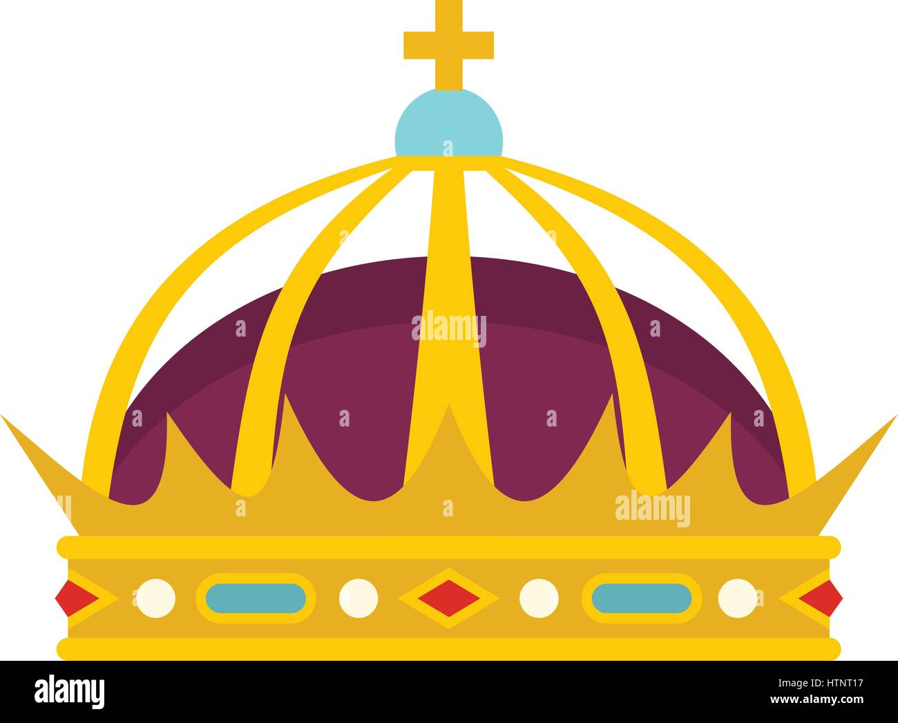 Crown icon, flat style Stock Vector Image & Art - Alamy