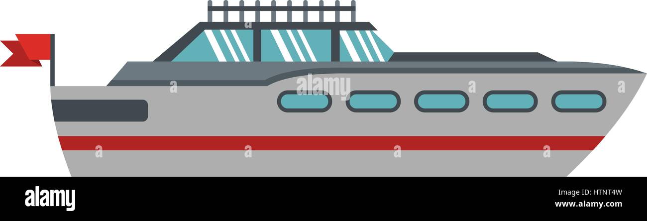 Big yacht icon, flat style Stock Vector Image & Art - Alamy