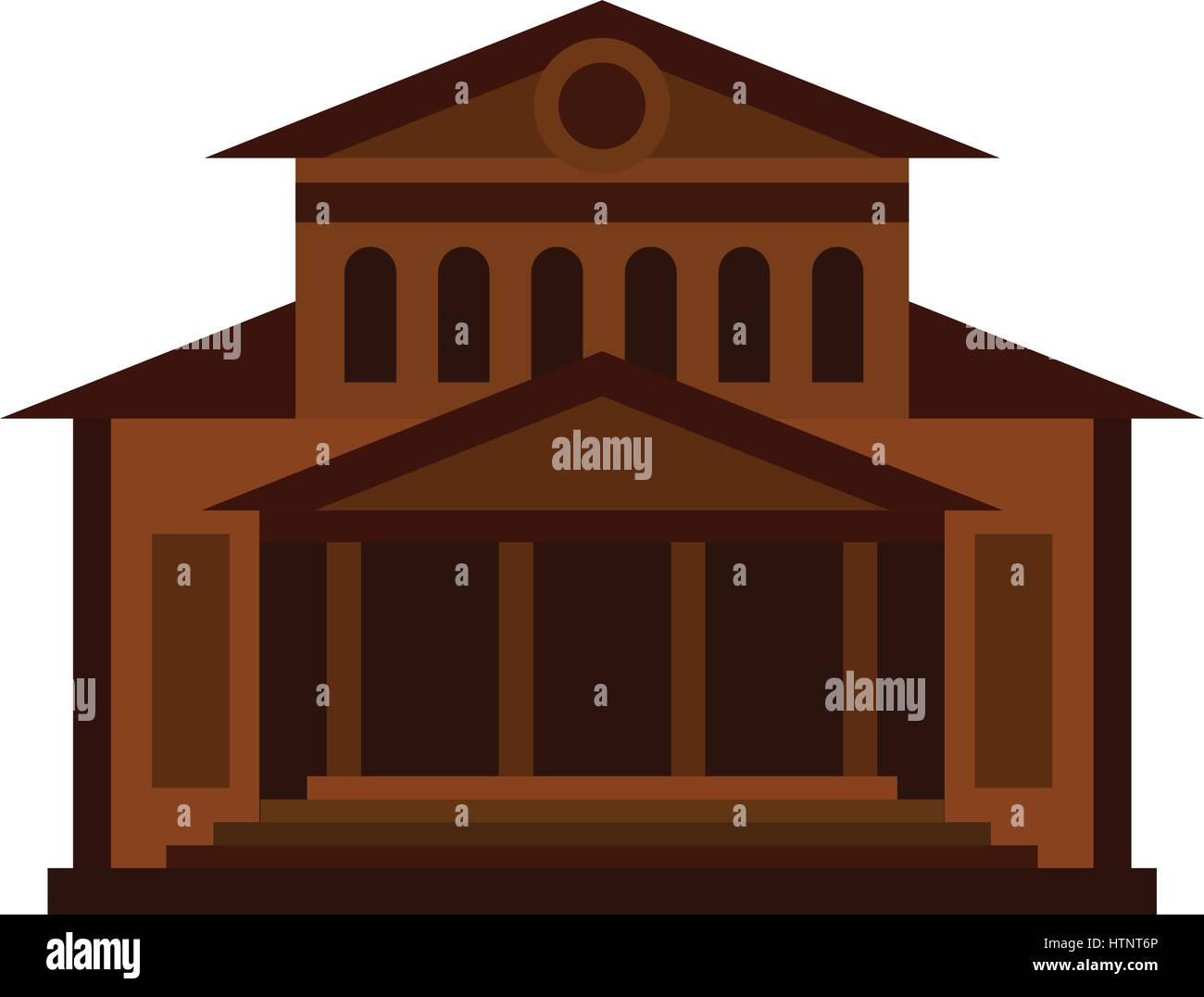 Theater building icon, flat style Stock Vector Image & Art - Alamy