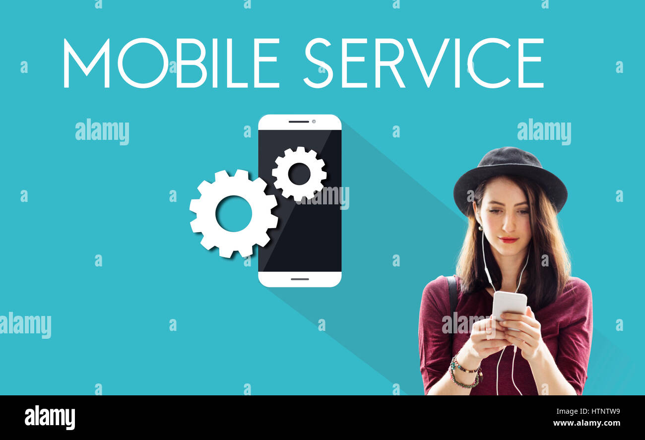 Mobile Phone Service Support Concept Stock Photo Alamy