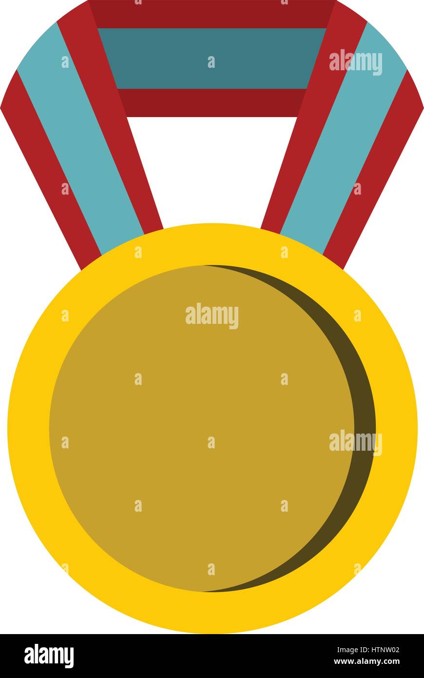 Round medal icon, flat style Stock Vector Image & Art - Alamy