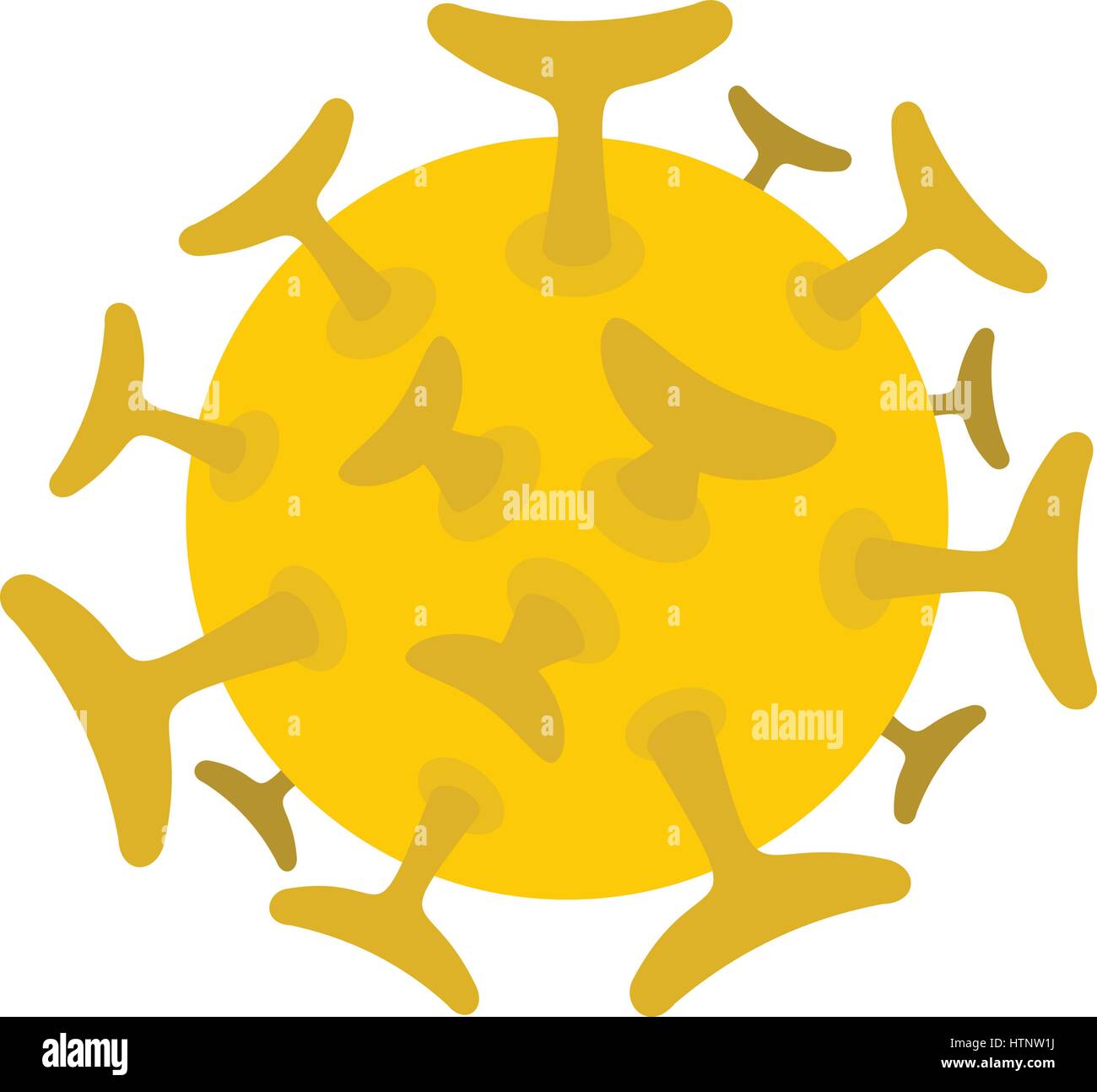 Round viral bacteria icon, flat style Stock Vector Image & Art - Alamy