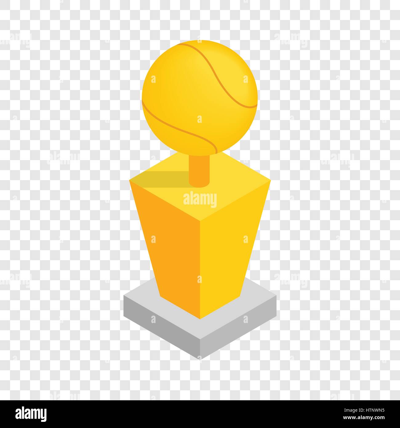Award tennis ball trophy cup isometric icon Stock Vector Image & Art ...
