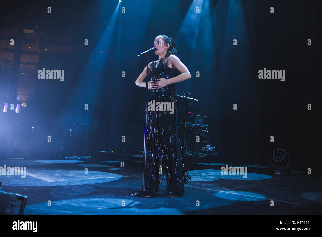 London, UK. 13th March, 2017. March 13, 2017 - American singer and songwriter, Jillian Rose Banks, known simply as Banks, performs in London at the Round House in Camden, 2017 Credit: Myles Wright/ZUMA Wire/Alamy Live News Stock Photo