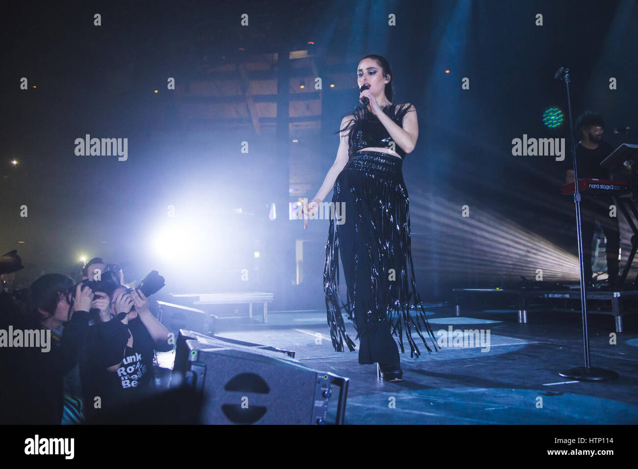 London, UK. 13th March, 2017. March 13, 2017 - American singer and songwriter, Jillian Rose Banks, known simply as Banks, performs in London at the Round House in Camden, 2017 Credit: Myles Wright/ZUMA Wire/Alamy Live News Stock Photo
