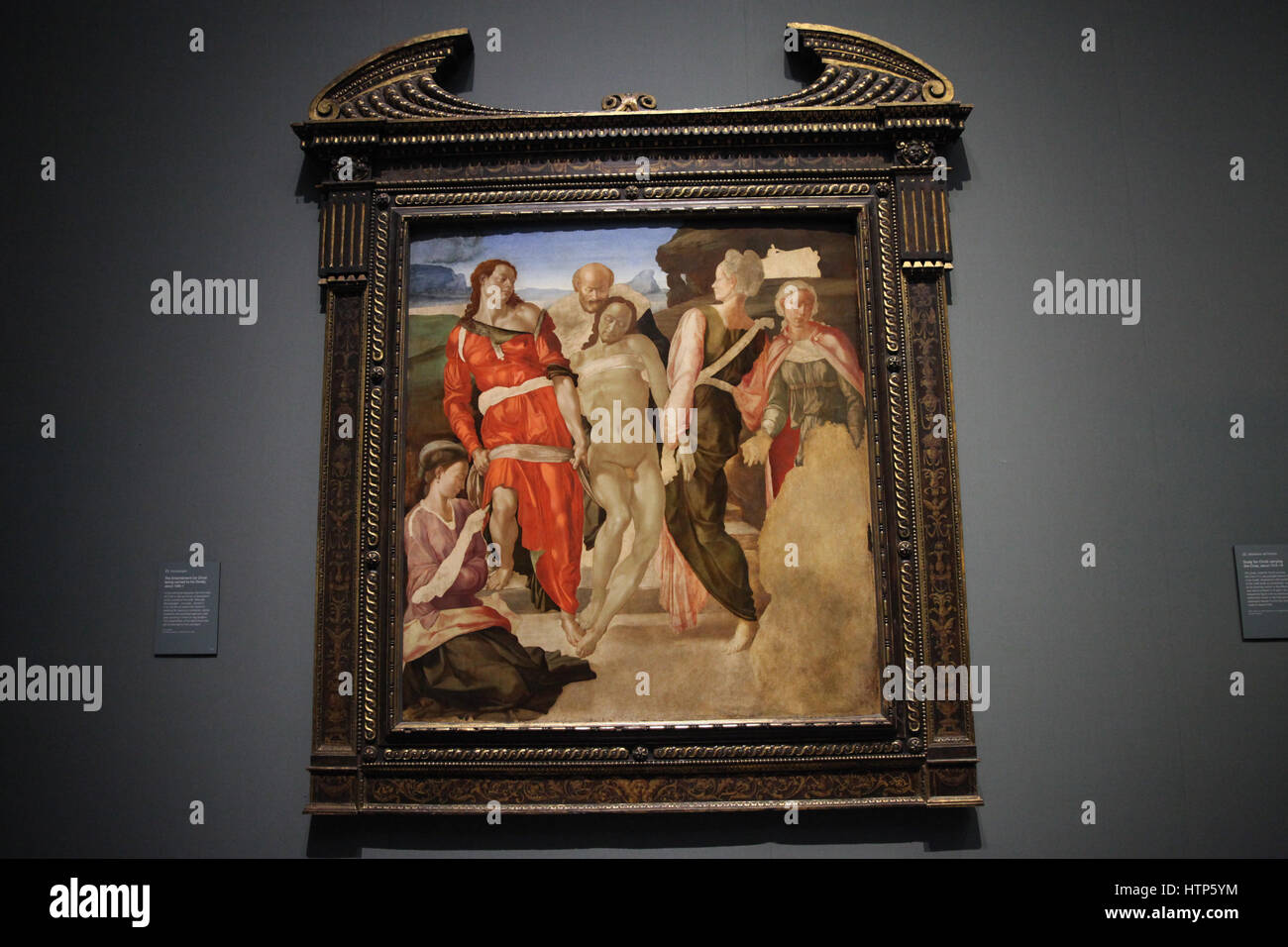 National Gallery, London, UK. 14th Mar, 2017. The Entombment (or Christ being carried to his Tomb) about 1500-01. The National Gallery presents the first ever exhibition devoted to the creative partnership between Michelangelo (1475-1564) and Sebastian del Piombo (1485-1547). The exhibition runs from 15 March to 25 June 2017 Credit: Dinendra Haria/Alamy Live News Stock Photo