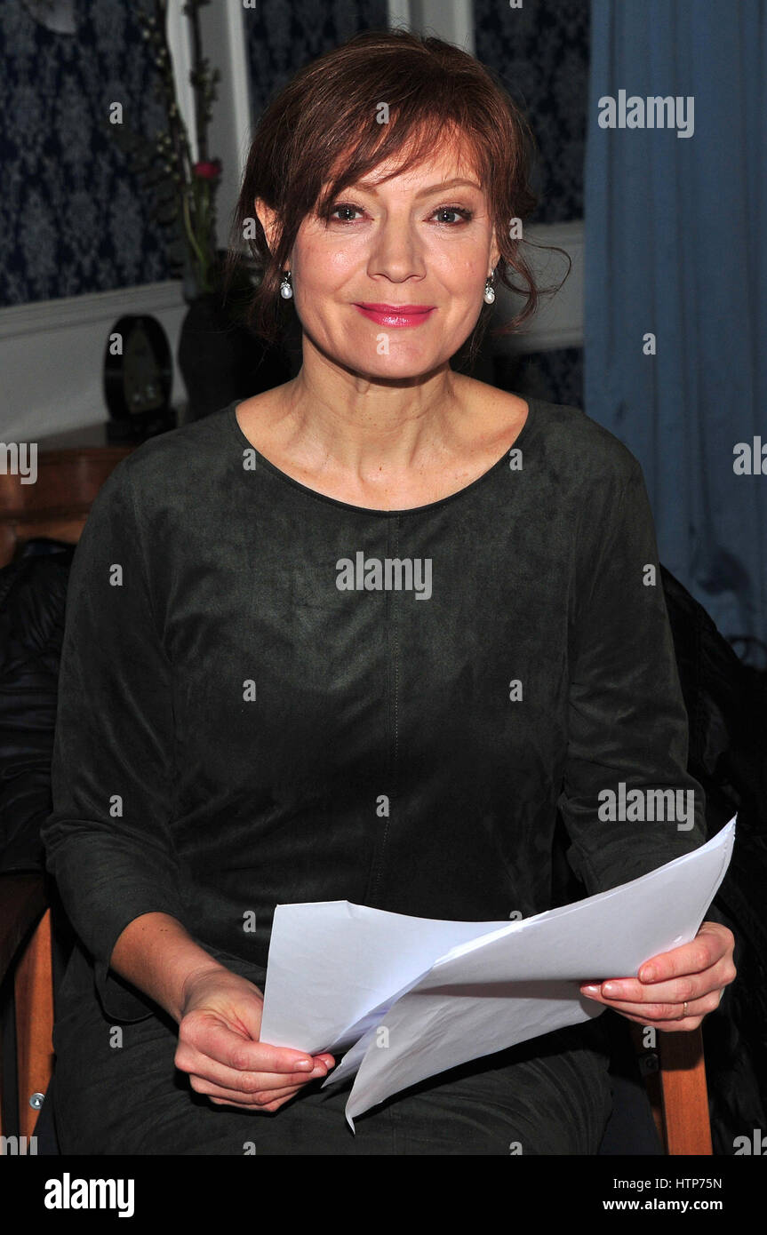 Munich Germany 8th Mar 2017 The Austrian Actresses Marion Mitterhammer In The Role Of Susan R Photographed During A Rehearsal Of The German Telenovela Sturm Der Liebe Lit Storm Of Love Episode