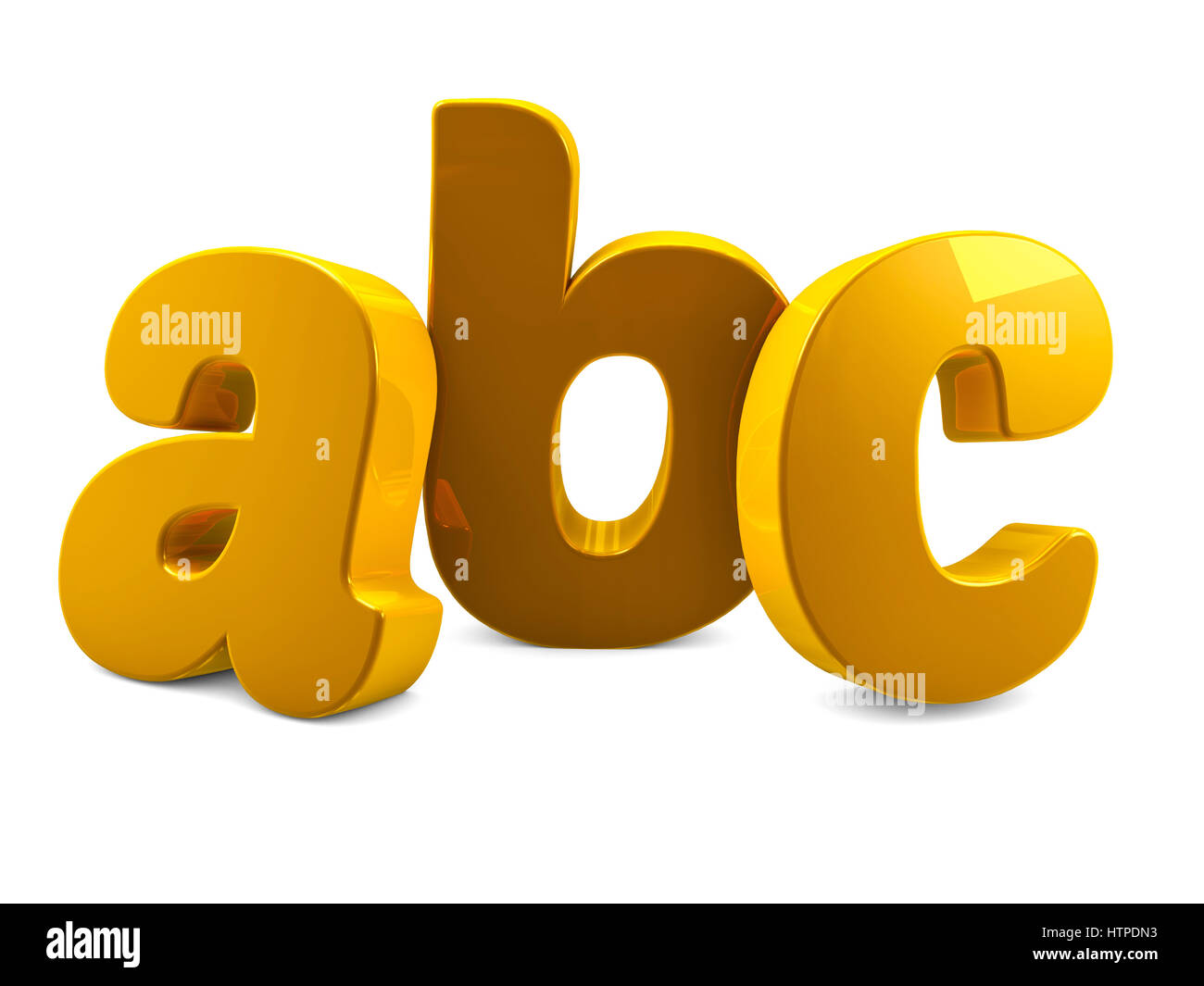 gold metal abc alphabet letters 3d render illustration Stock Photo Alamy
