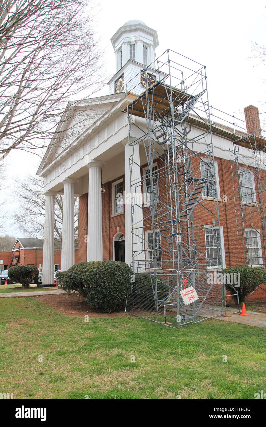 Courthouse under repairs Hillsborough North Carolina Stock Photo Alamy