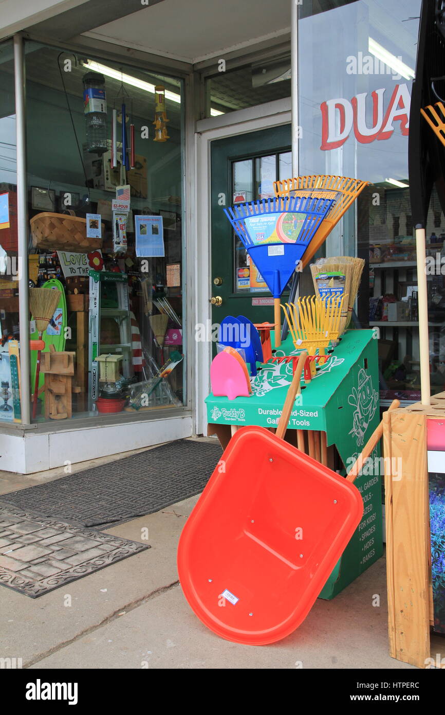 Small Southern Town Hardware Store Hillsborough North Carolina Stock