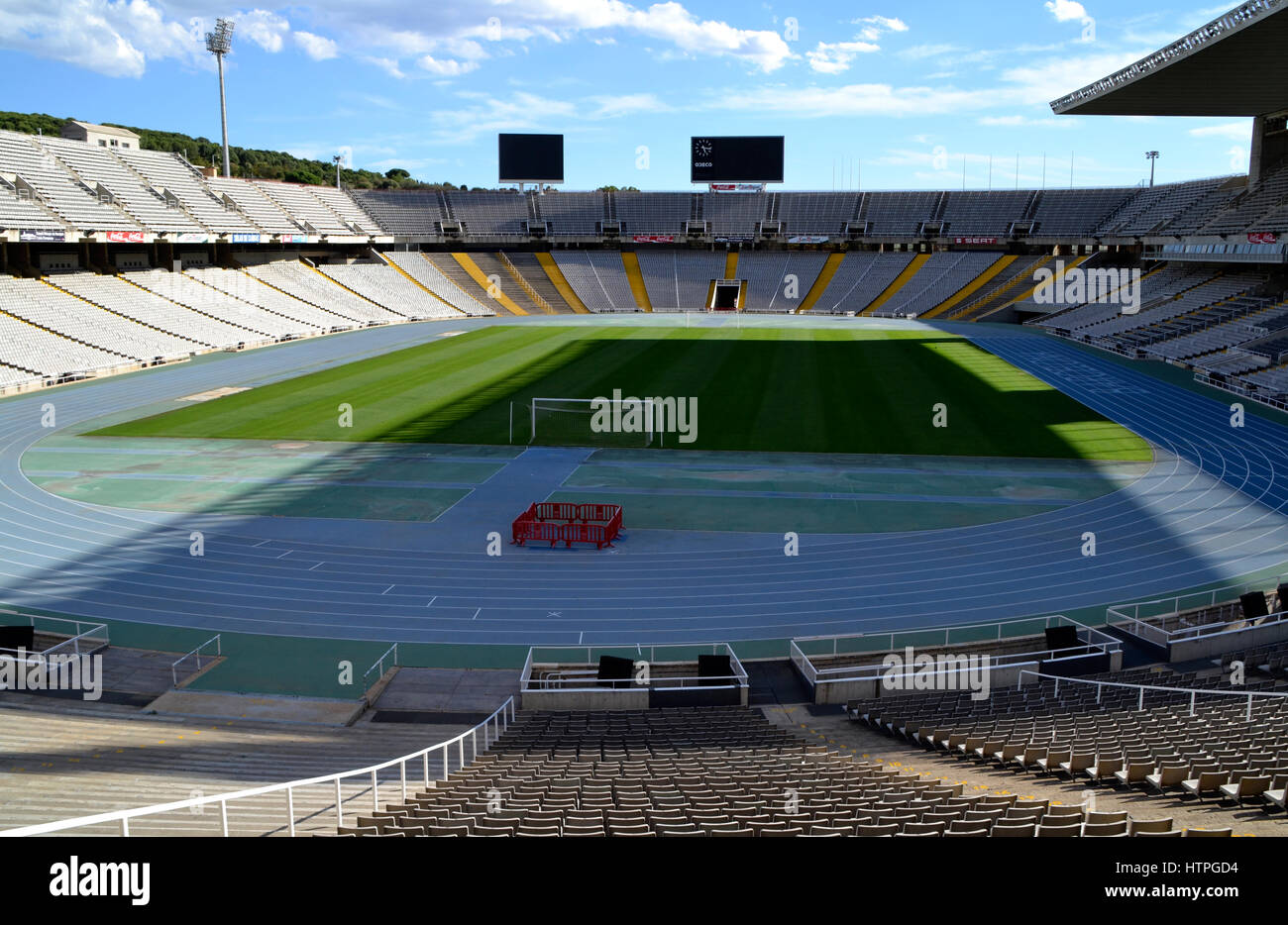 Olympic Stadium Lluis Companys in Barcelona, Spain Stock Photo