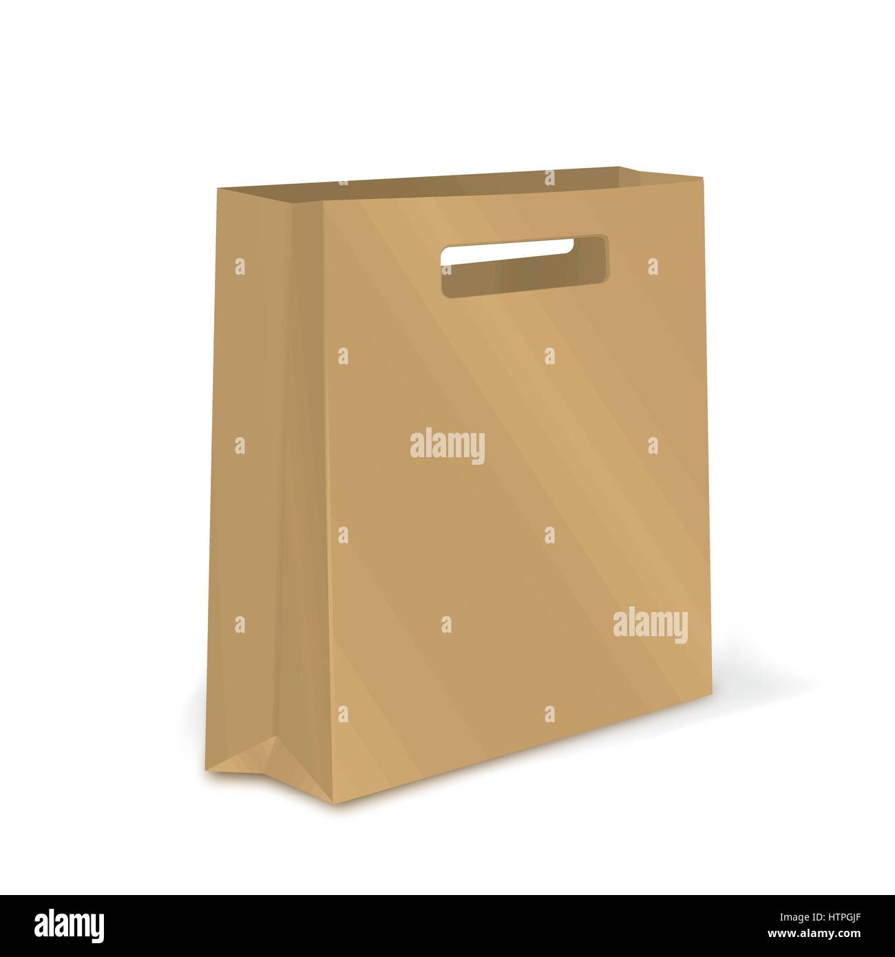 empty shopping bag graft paper package for advertising or branding