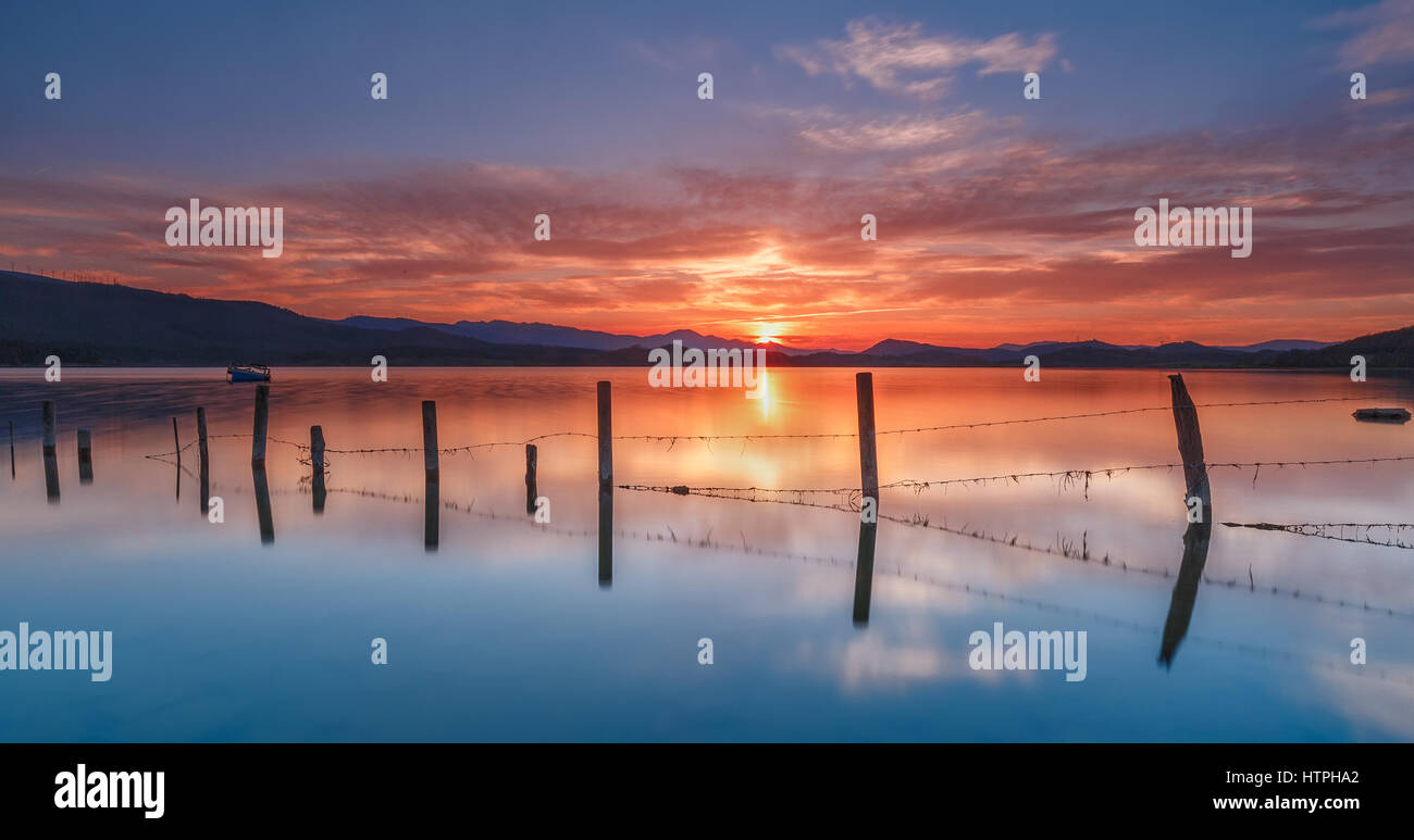 Tranquil sunrise on water hi-res stock photography and images - Alamy